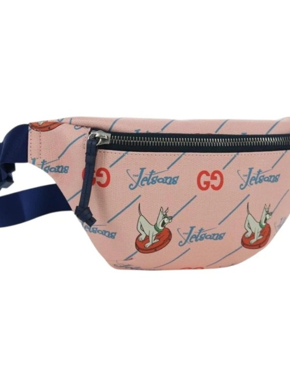 GUCCI GG Supreme Jetsons Collaboration Body Bag PVC Pink 502095 Auth BA11289V
